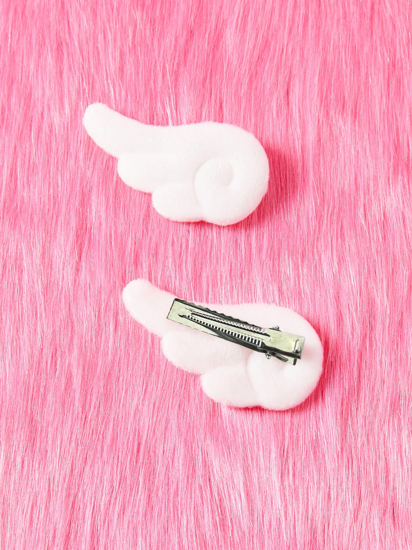 Kawaii 2pcs Wing Decor Hair Clip For Daily Use For Girls Hairstyles Casual Cute