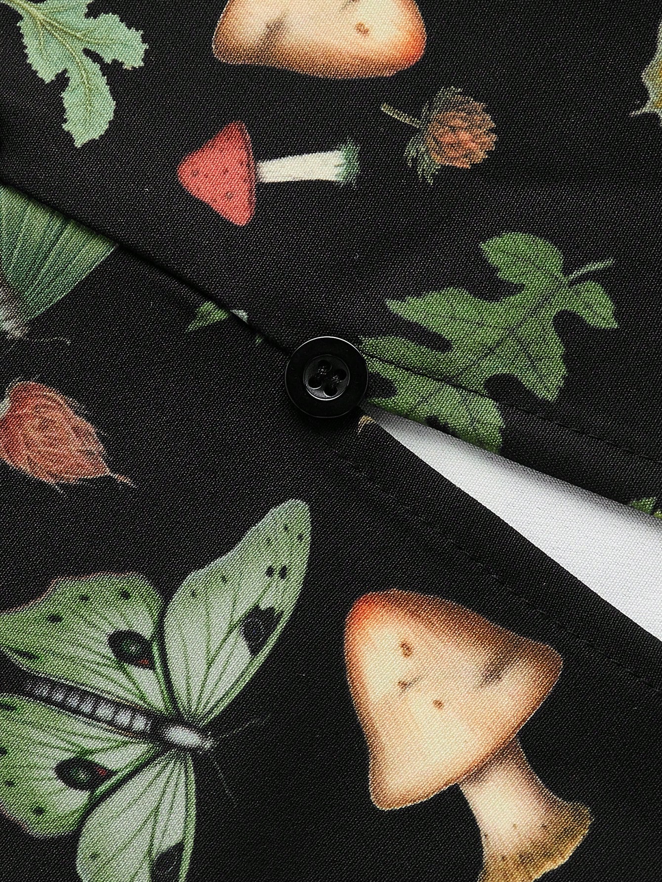 Fairycore Plus Size Mushroom And Plant Print Split Hem Skirt