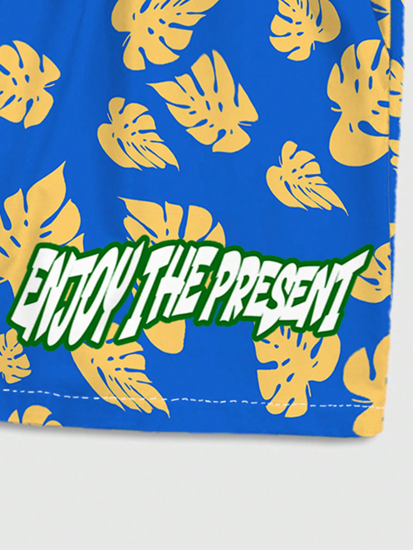 Street Life Men Summer Casual Vacation Coconut Tree Printed Drawstring Waist Shorts