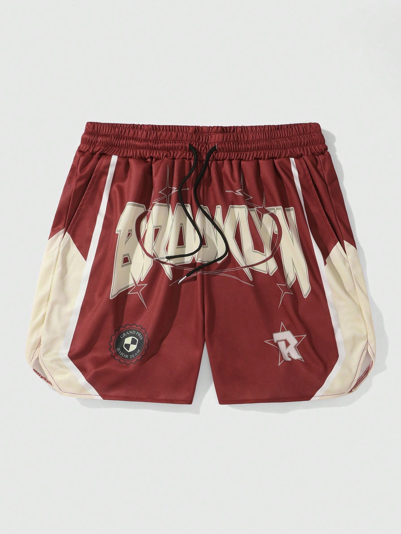Street Life Men's Basketball Mesh Shorts With Breathable Inner Layer, Suitable For Daily Wear In Spring And Summer, School