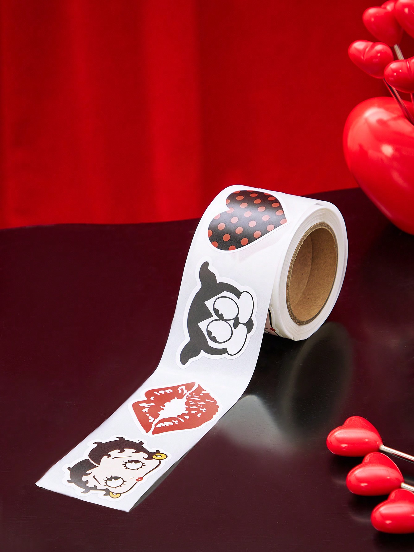 Betty Boop | ROMWE 1 Roll Of  Decal Stickers, School