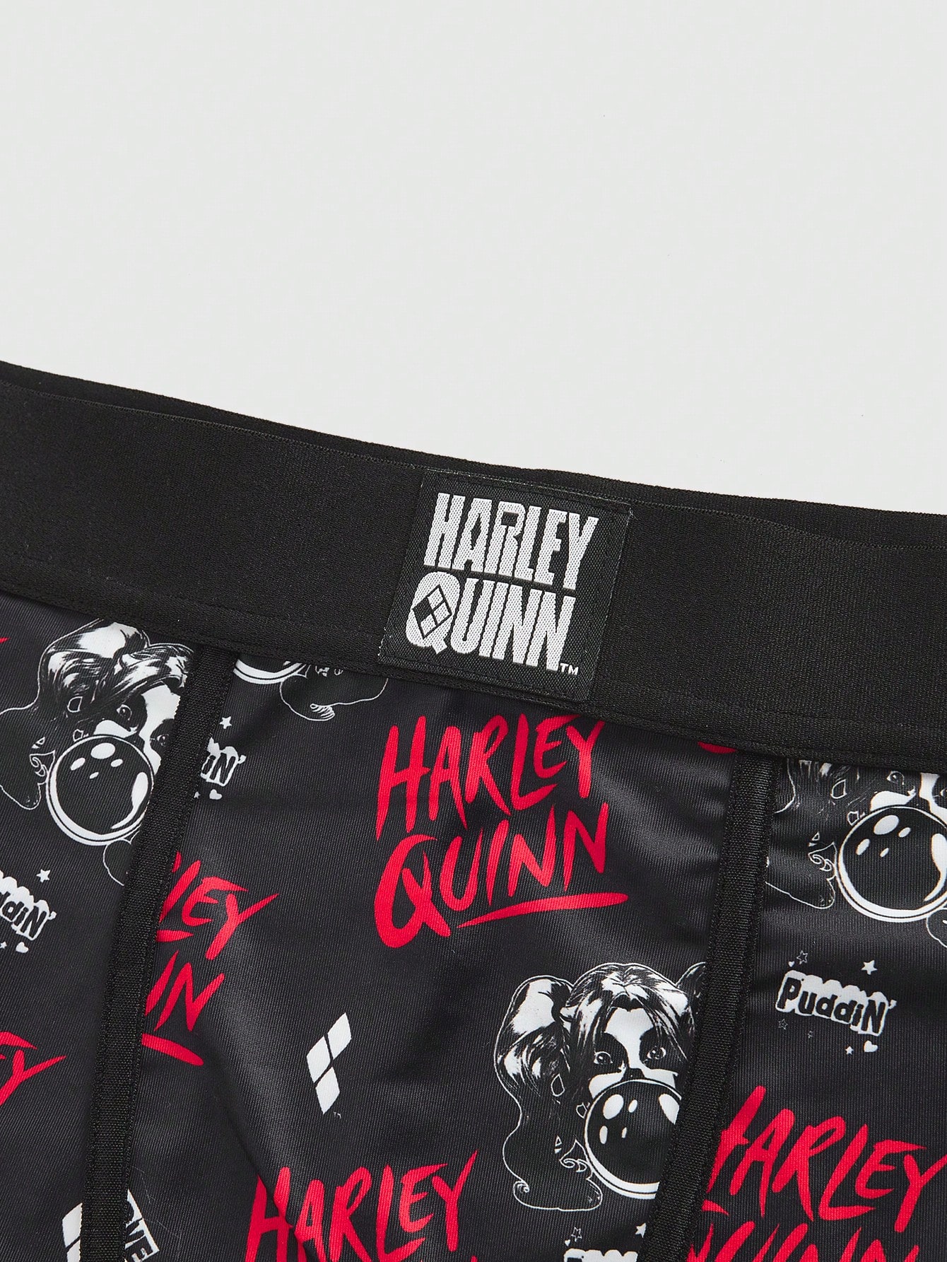 Harley Quinn | ROMWE Cartoon Character & Letter Print Racerback Sports Bra & Boxy Panty Set