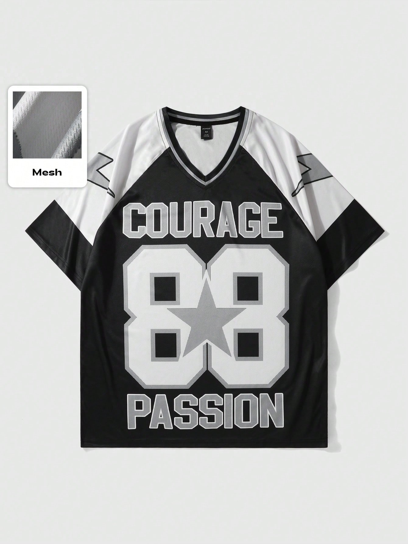 Prep Men's Football Printed Slogan Short Sleeve T-Shirt, Suitable For Daily Wear In Spring And Summer, School