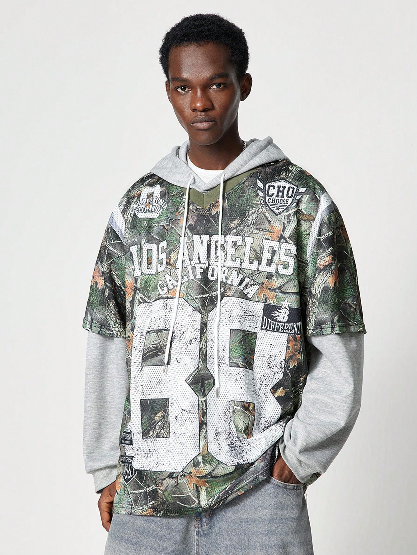 Street Life Men's Hooded 2 In 1 Athletic Jersey, Street Style