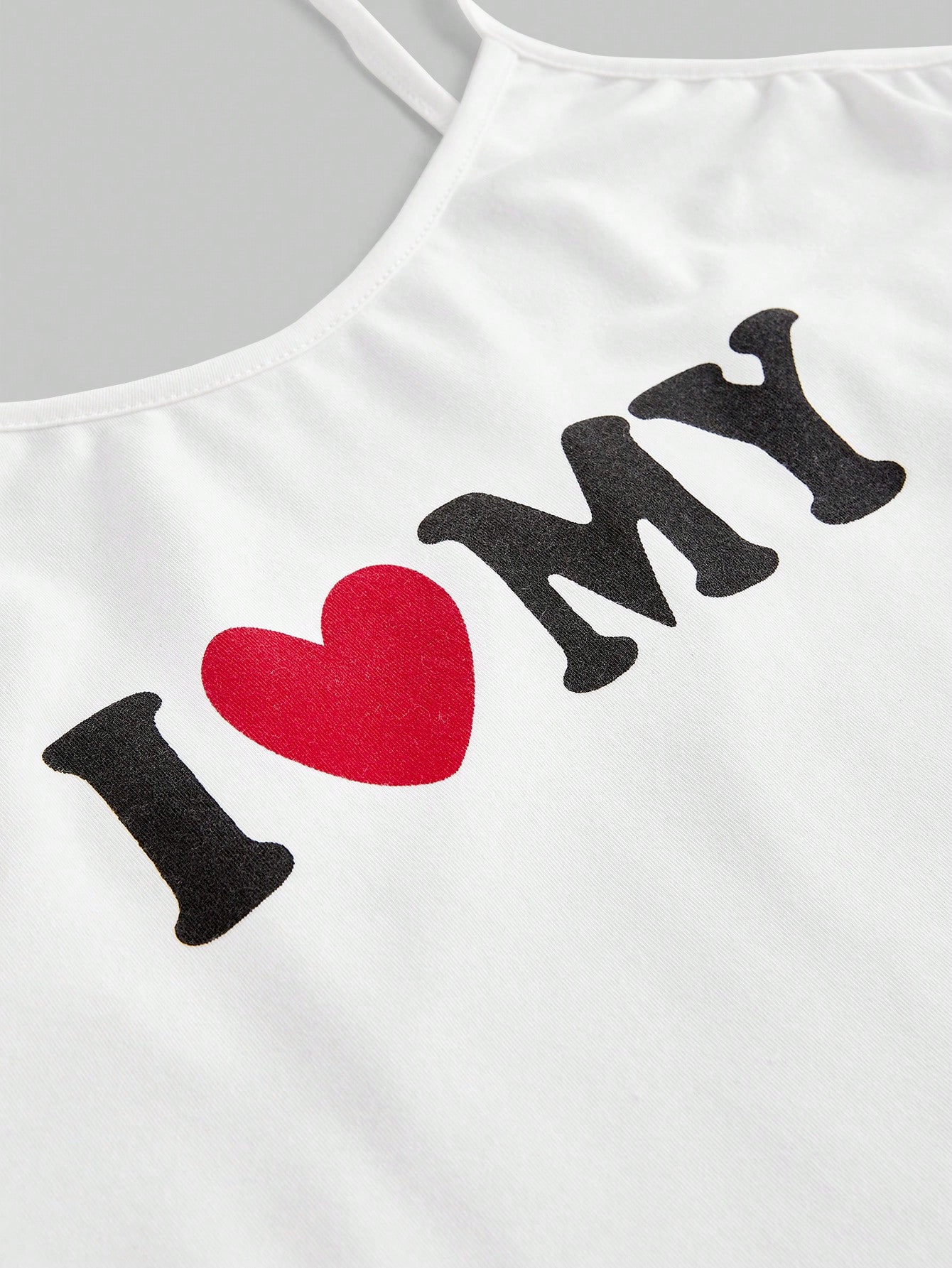 Romantic Valentine's Day Plus Size "I Love My" Camisole & Shorts Sleepwear Set