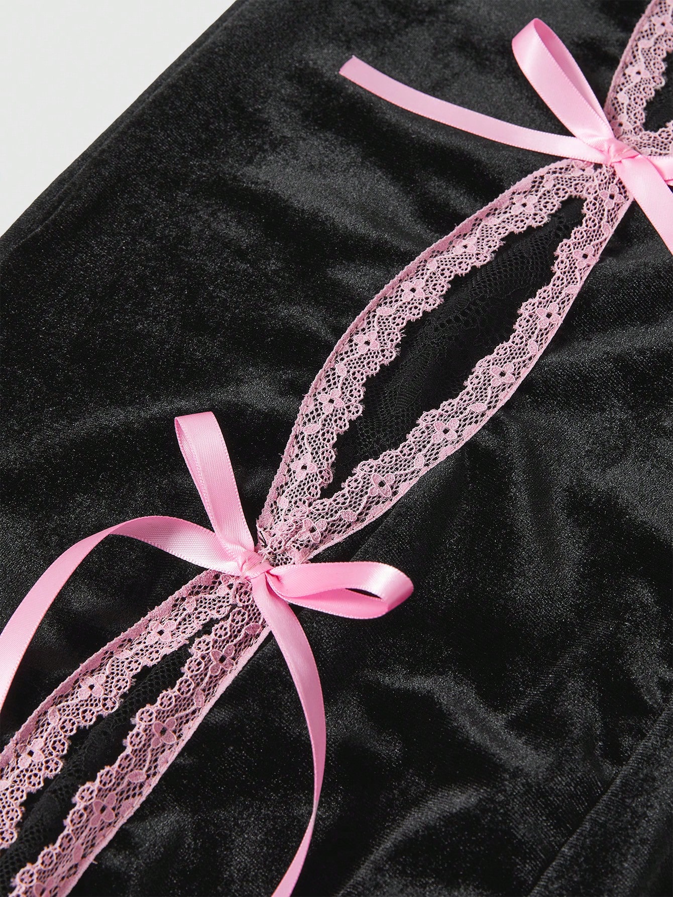 Kawaii Kawaii Lace Patchwork Hollow Out Bow Lantern Pants