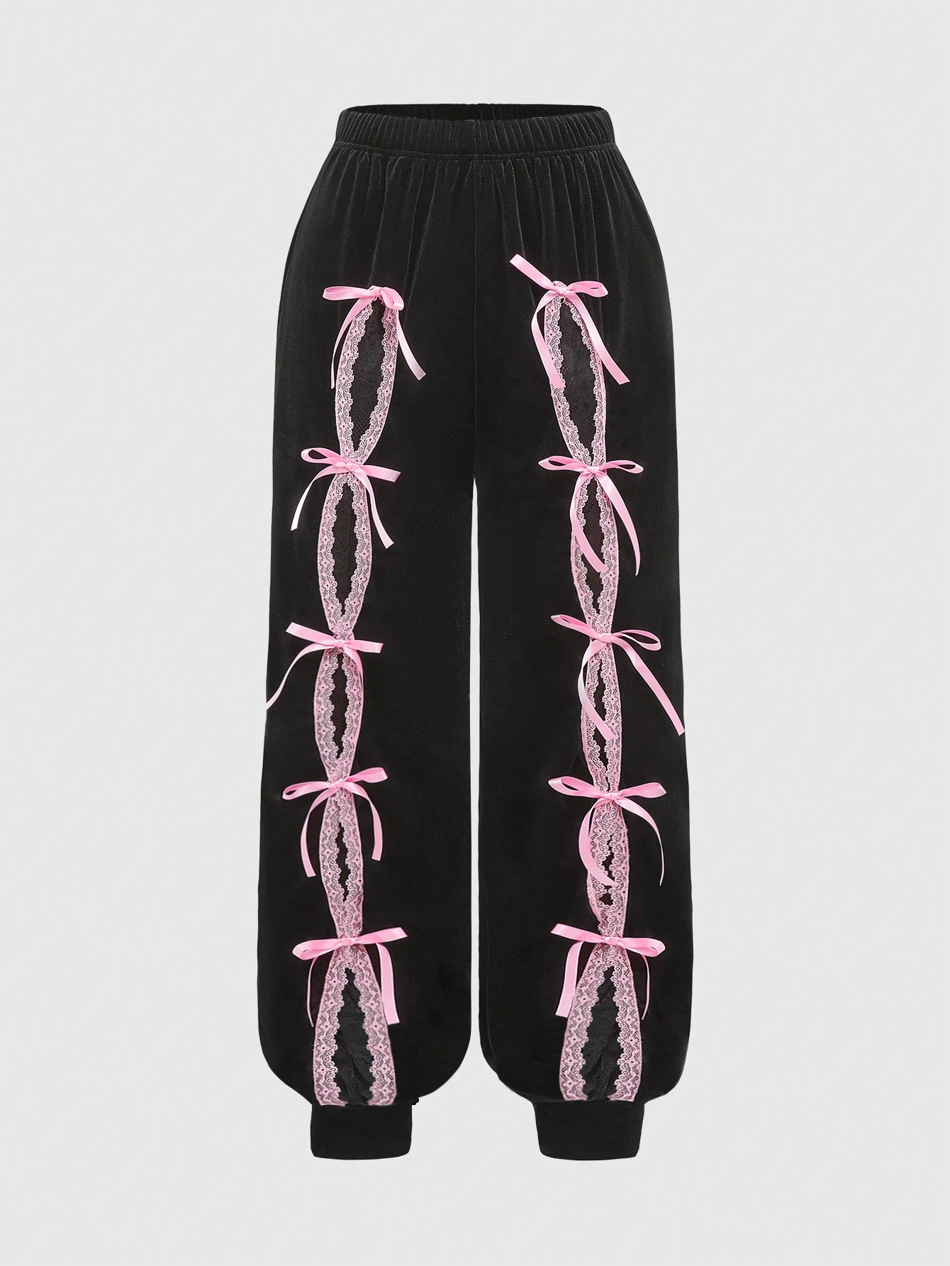 Kawaii Kawaii Lace Patchwork Hollow Out Bow Lantern Pants