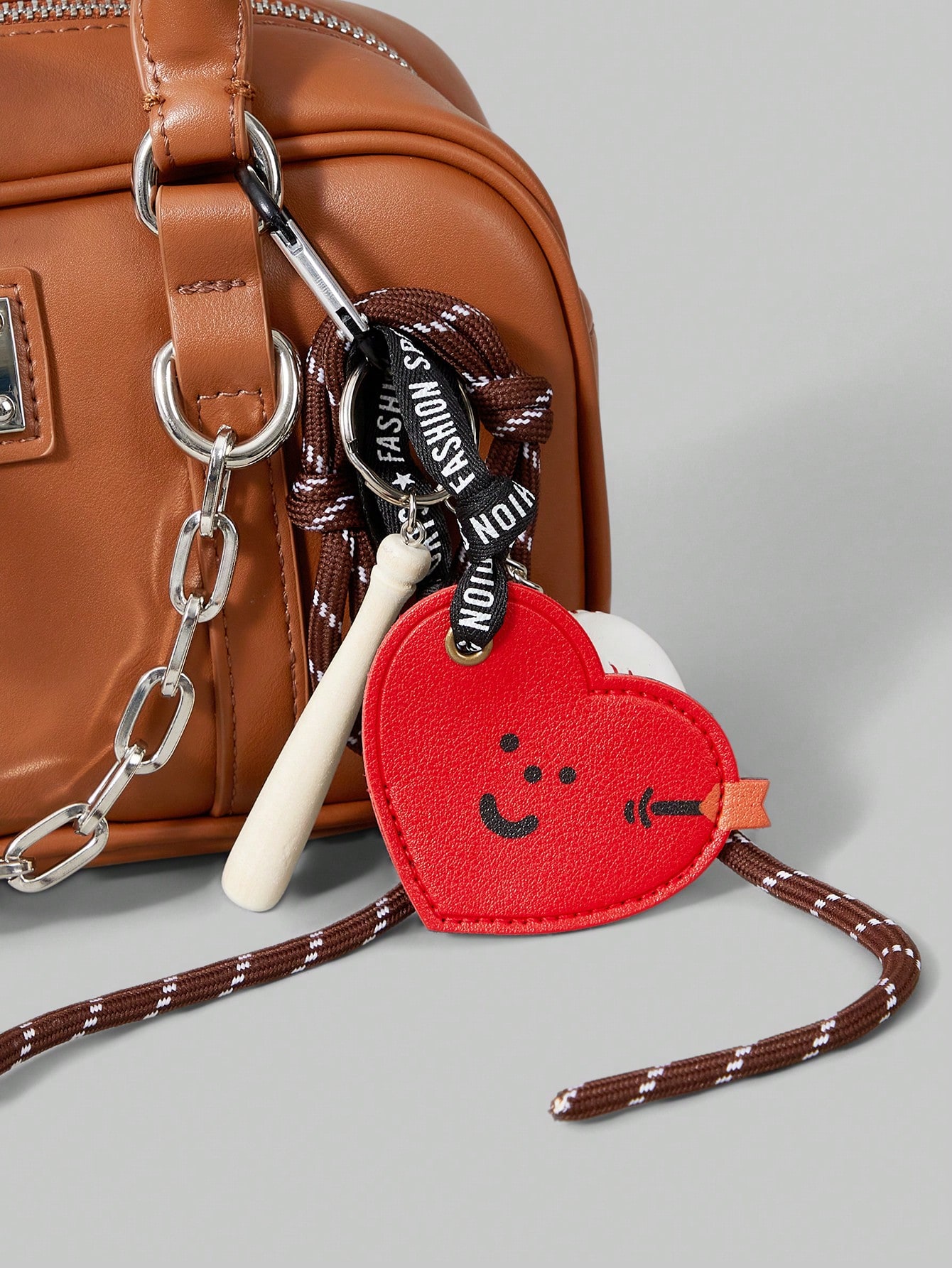 Kawaii Casual Rectangular Shoulder Bag, Brown, Simple & Fashionable For Everyday Use