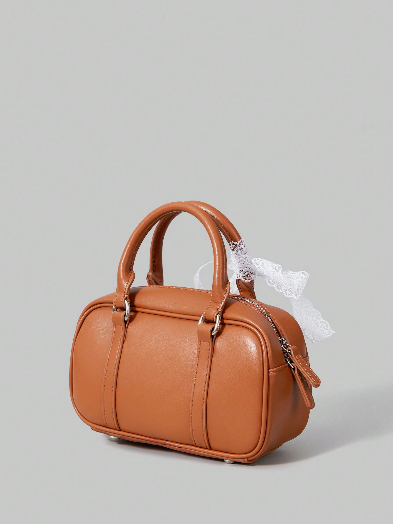 Kawaii Casual Rectangular Shoulder Bag, Brown, Simple & Fashionable For Everyday Use